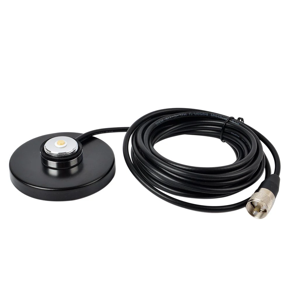 HYS TC-MB90 NMO Mount Magnetic Base for Car Bus Taxi Mobile Radio Antenna W/5M(16.4ft) RG58 Coaxial Cable PL-259 Plug - Image 4