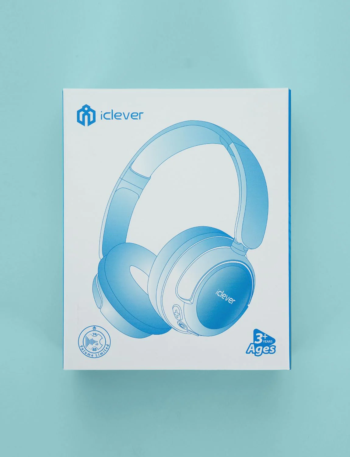 iClever BTH22 Kids Bluetooth Headphones, 60H Play Time, 74/85 dBA Safe Volume, Bluetooth 5.4, USB C, Over Ear Kids Headphones Wireless with Mic AUX Cord for iPad/Tablet/Travel/School, Blue - Image 14