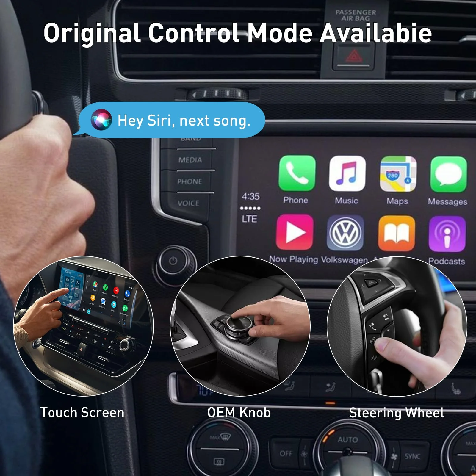 iGENJUN Wireless CarPlay Adapter 2026 Upgrade Mini Design, USB/USB-C Plug & Play Converts CarPlay to Wireless - Easy Use Fast Stable Connection Car Play for iPhone & Android Black - Image 5