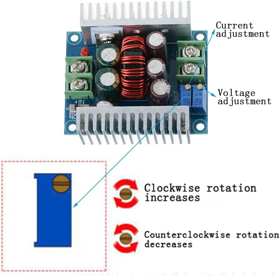 iHaospace 2 pieces 300 W 20 A DC-DC converter module step down voltage module constant current adjustable buck converter 2pcs - Image 3