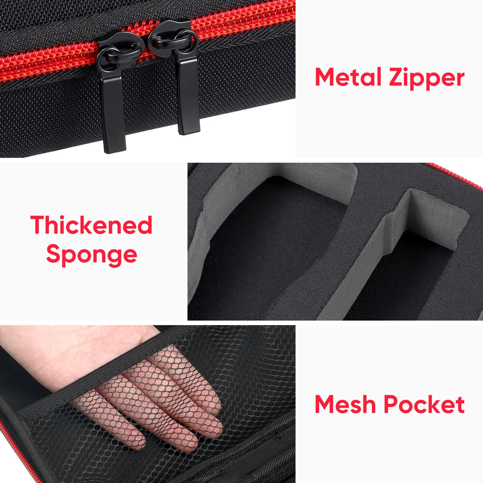 IMIKEYA Case: Portable Storage Box Case Hard EVA Cover Carrying Bag Dual Handheld Mic Shockproof with Zipper Hard Travel (Pack of 2) 30x15cm (Pack of 2) - Image 4