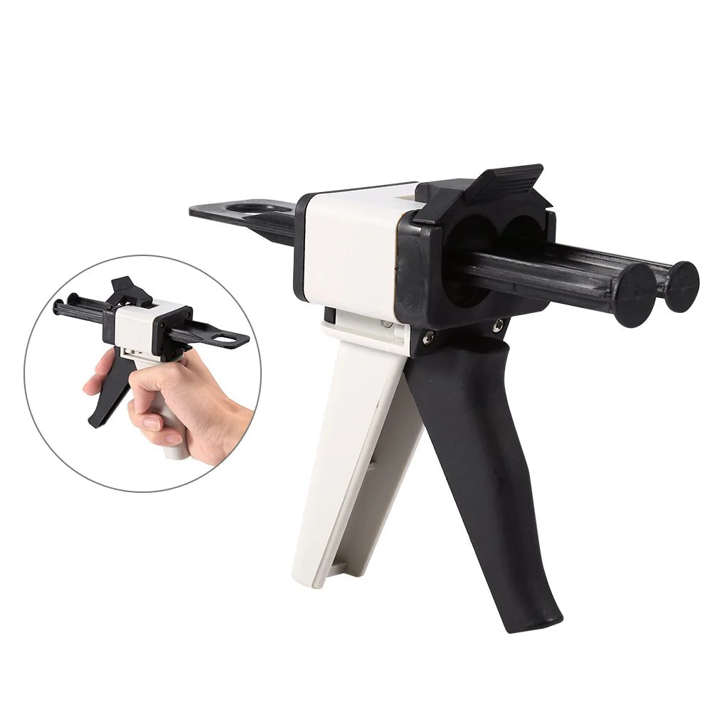 Impression Mixing Dispenser, Dental Supply Gun, Dental Caulking Gun 2:1, Impresion 1:1 Impression Mixing Dispensing Gun, Silicone Dispenser Gun for 50ml Silicone - Image 2