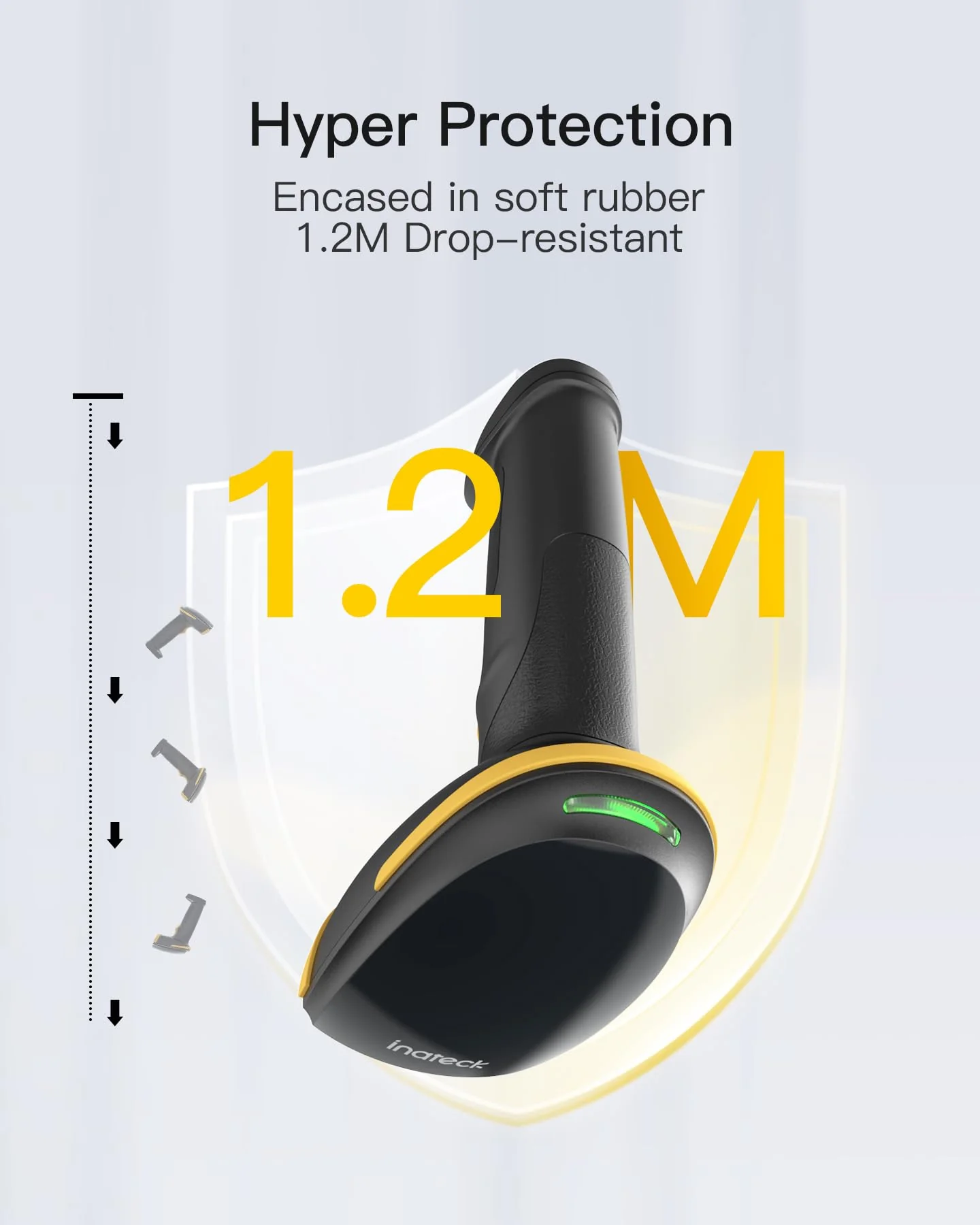 Inateck 2D Barcode Scanner with Intelligent Stand, Wireless QR Code Scanner, Handheld Scanner with APP and SDK, 2D Imager with 2600mAh Battery, BCST-35 - Image 7