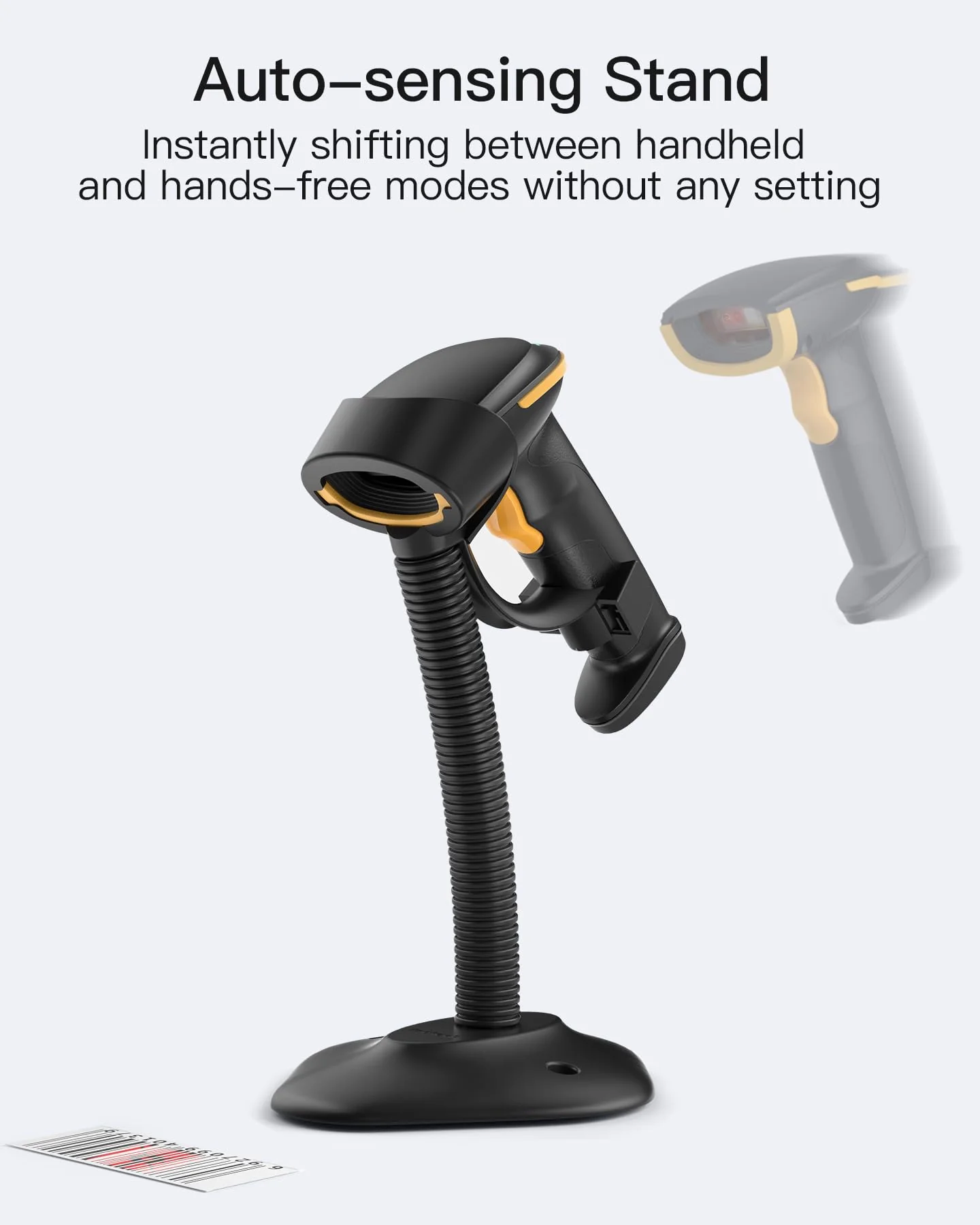 Inateck 2D Barcode Scanner with Intelligent Stand, Wireless QR Code Scanner, Handheld Scanner with APP and SDK, 2D Imager with 2600mAh Battery, BCST-35 - Image 9
