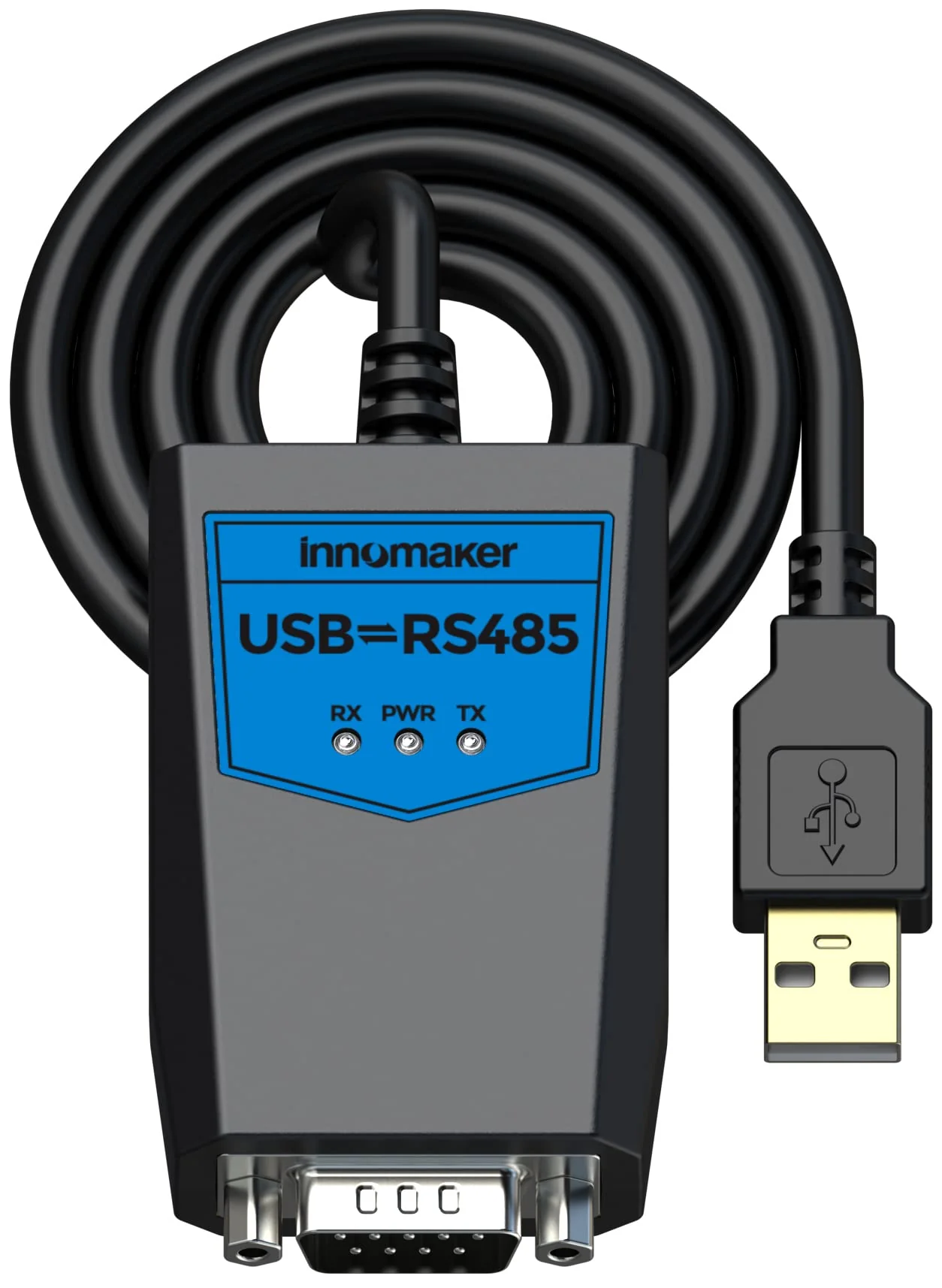 Industrial-Grade USB 2.0 to RS485 Converter Adapter, Based on FTDI Chipset, ESD Protection, Signal&Power Isolation, Support Windows 11,10,8, XP, MacOs, Linux, Global Industrial Brand