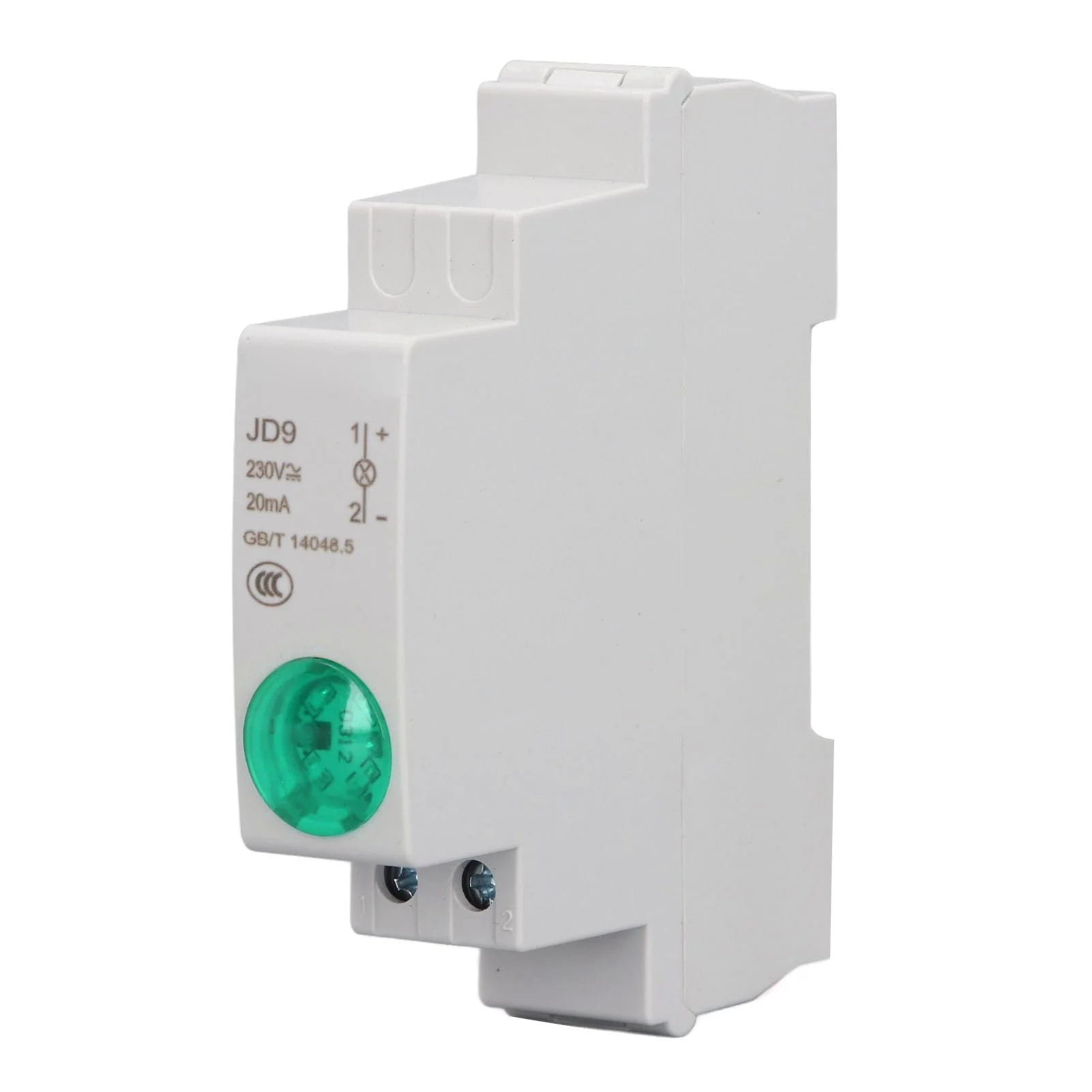 Industrial Indicator Light, DIN Rail Mount, LED Indicator Light, Circuit Signal Indicator for Distribution Box, CNC Lathes, Workshops, AC DC 230V (GREEN) Green