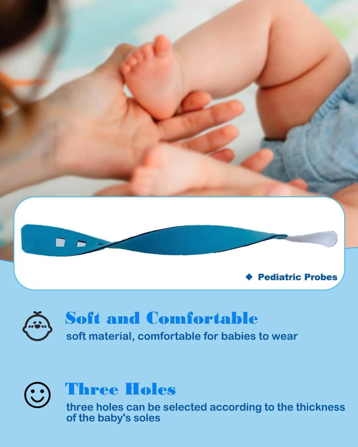 Infants Probes 78.74 in 200 cm Compatible with Hand Pulse Oximeter Model JKS50F 200 cm for infants - Image 2
