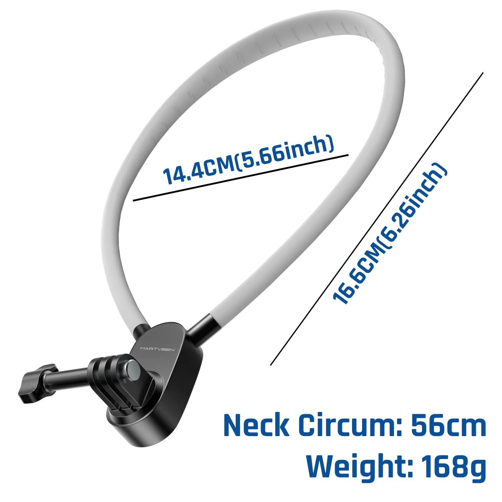 INOVAGEN Neck Mount,Neck Phone Holder,Magnetic Anti-Shake,POV/Vlog Recording,Hand Free Selfie Neck Phone Mount for Phones and GoPro Max Hero 12 11 10 DJI Action 3,Insta360 (i7U with Phone Holder) i7U With Phone Holder - Image 9