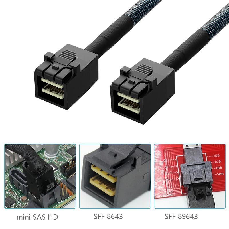 Internal Mini SAS to SATA Cable, SFF-8643 to SATA Forward Breakout Compatible with Raid Controller Hard Drive (3.3ft) 3.3ft - Image 3