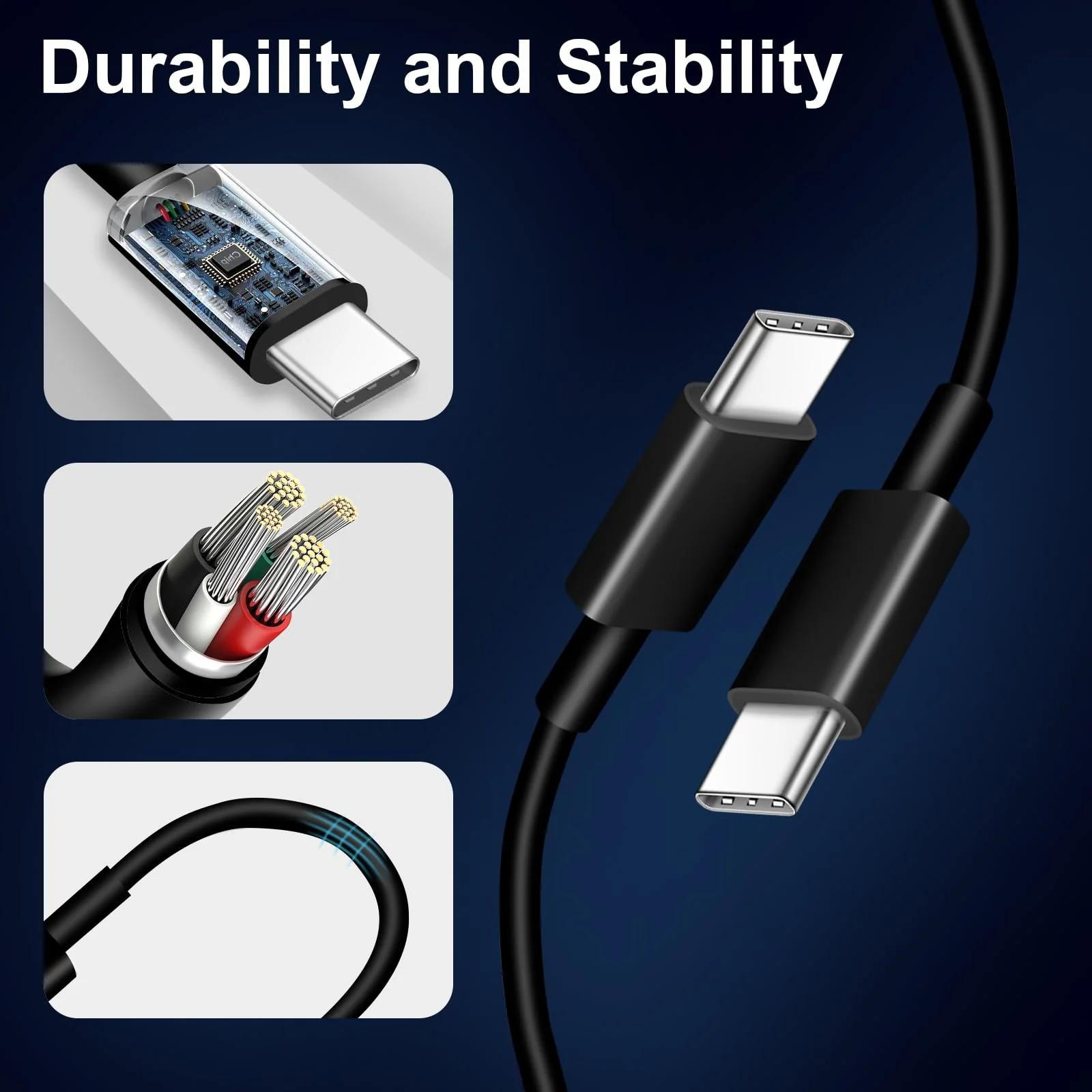 iPhone 16 15 Car Charger, [Apple MFi Certified] USB C Car Charger 43W Fast Charging with 3.3 FT USB C to USB C Cable, PD USB-C & QC 3.0 USB Car Adapter for iPhone 16 15 Pro Max Plus Black 1 Pack - Image 4