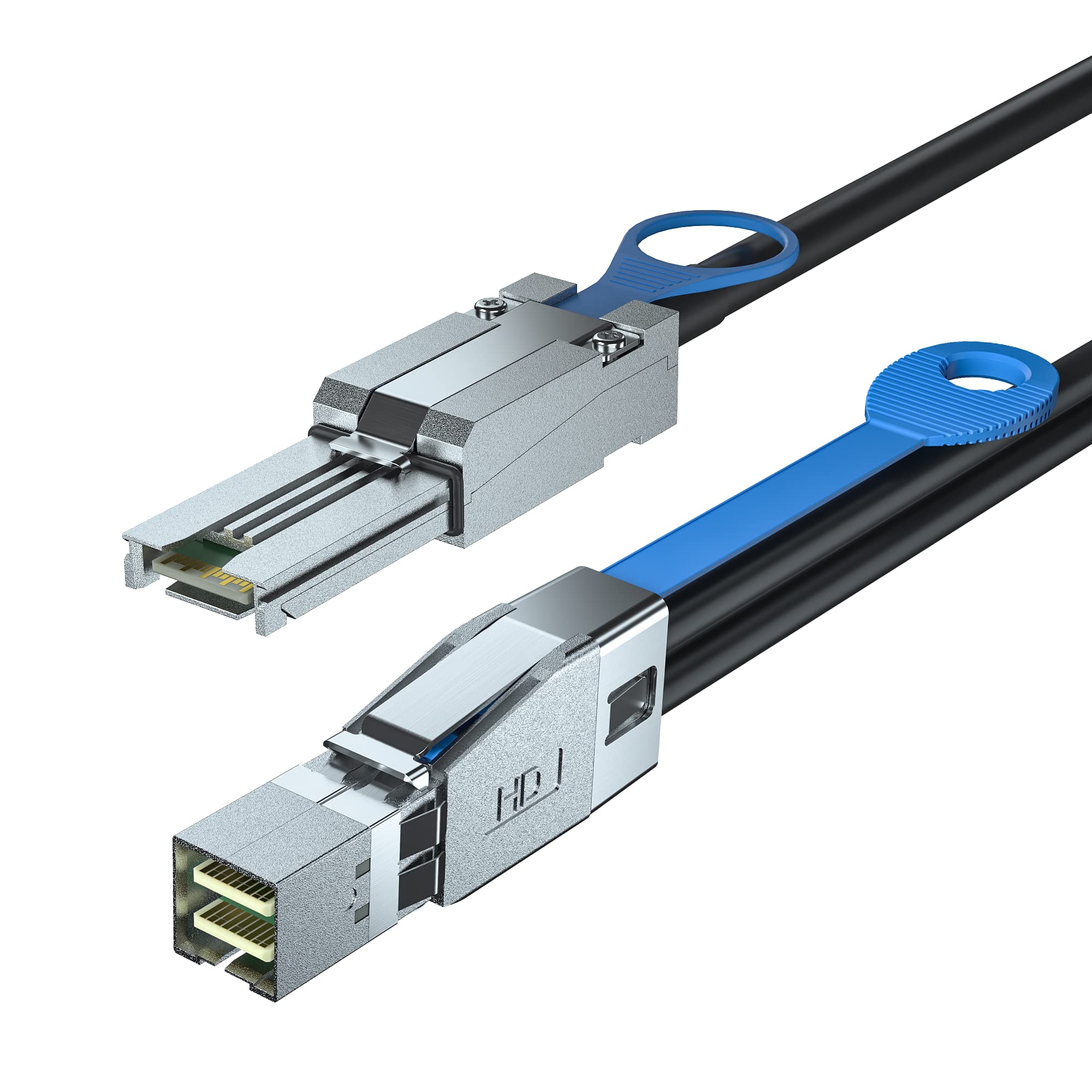 ipolex External Mini SAS HD SFF-8644 to SFF-8088 Hybrid Cable for Server, Raid Card & PCI Express Controller, 1-m(3.28ft) 8088-8644 1m - Image 2