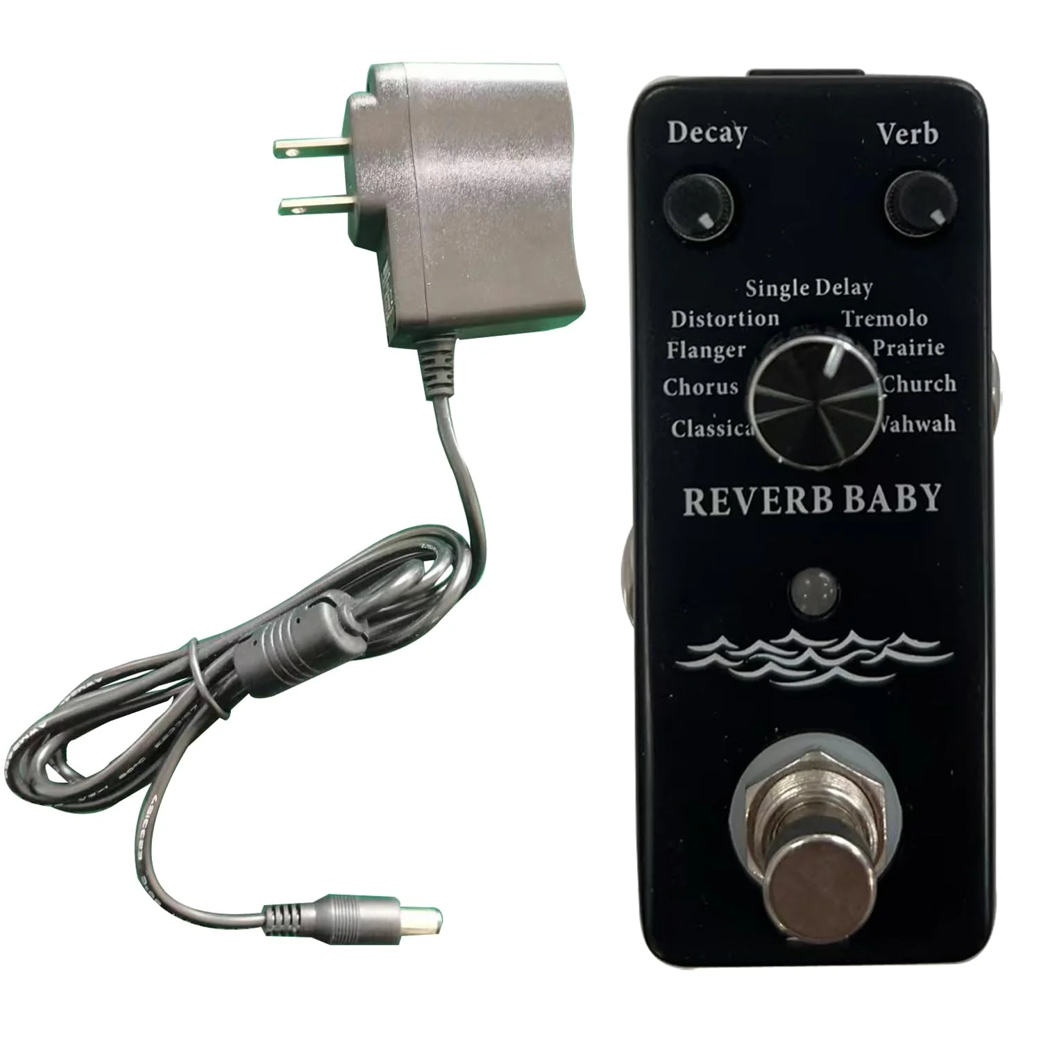 ISET Black Reverb Baby Reverb Guitar Pedal Mini Single Guitar Effect Pedal With Power Adapter