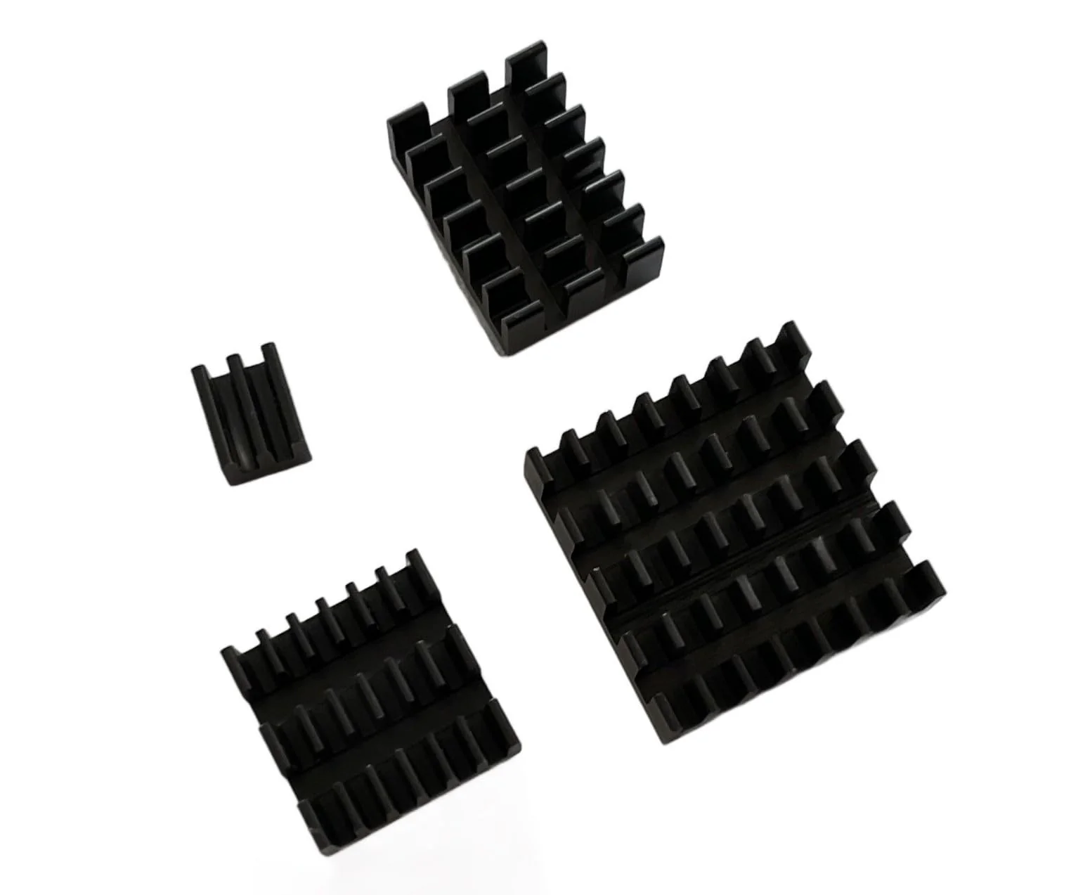 ITSTUFF Aluminium Heatsink Set of 4 Black for Raspberry Pi 5 Self-Adhesive Quiet Passive Cooling