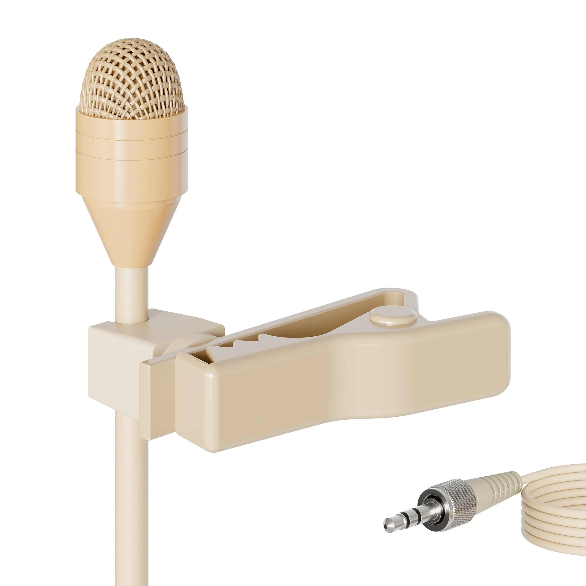 J K MIC-J 050 Lavalier Lapel Microphone Clip Mic Compatible with Sennheiser Wireless Bodypack Transmitter
