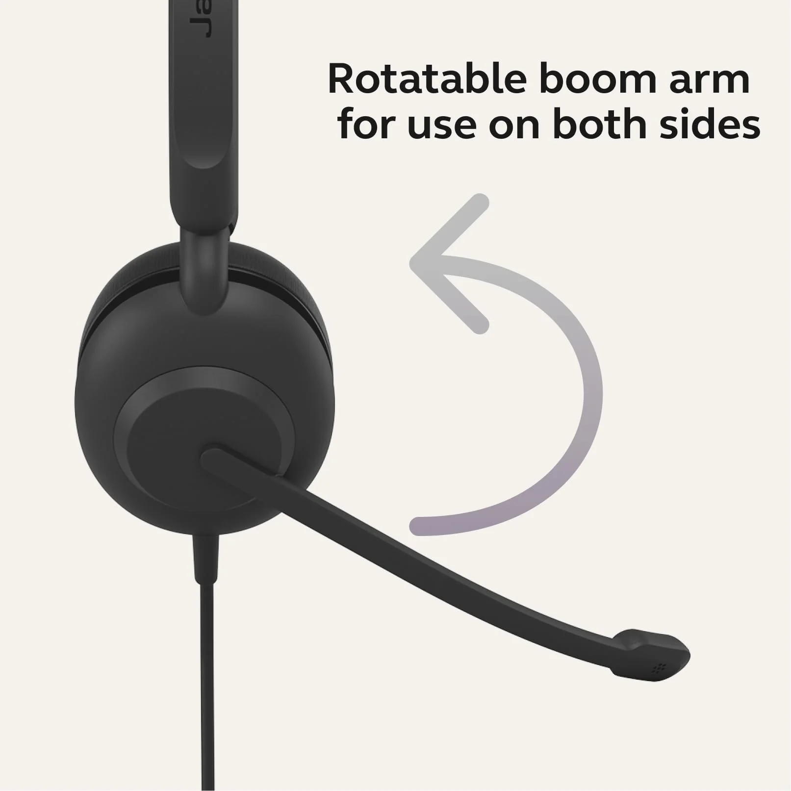 Jabra Evolve 10 Wired Headset with Noise-Cancelling Microphone for PC/Laptop Use, Easy USB-A Setup, TCO Certified, Lightweight Design, Inline Call/Volume Controls for Online Meetings, Black - Image 6