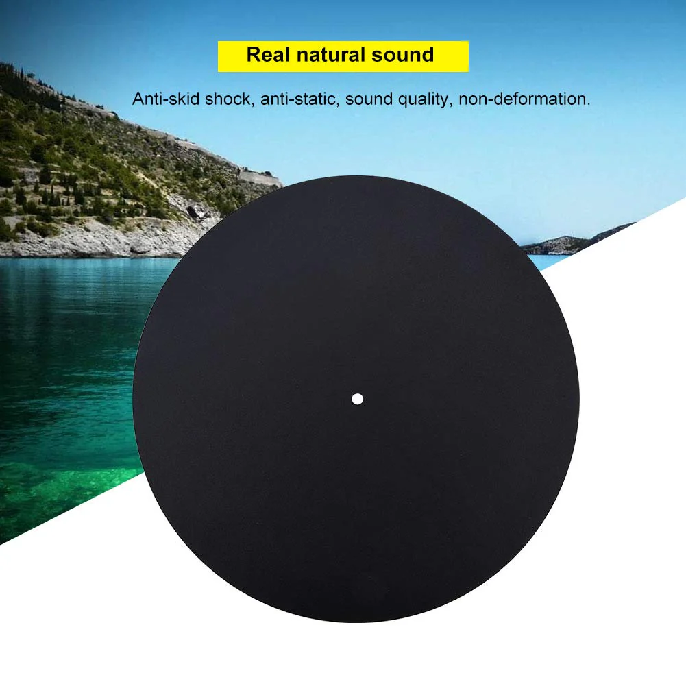 Jeanoko 1PCS Turntable Mat, Leather Turntable Slipmat 12 inch, Leather Record Pad Multifunctional Record Mat, Turntable Antistatic for Pad Felt for Reduce Vibration,Record Player Mat(Thickness 1.5MM) - Image 9