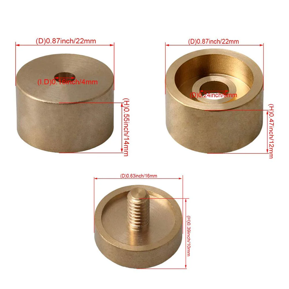 Jiayouy 9Pcs Trumpet Valve Finger Buttons Valve Cap Screw Trumpet Repair Part Golden - Image 2
