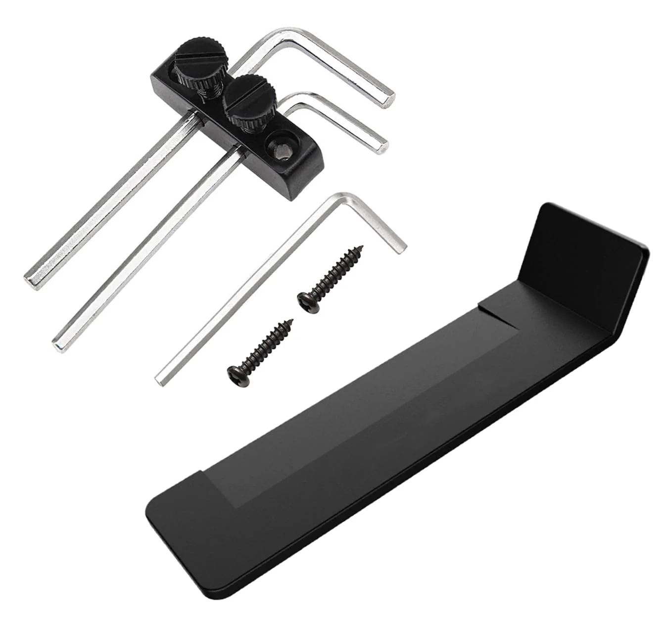 Jiayouy Set of Tremolo Bridge Shim & Locking Nut for Floyd Rose Tremolo Bridge Electric Guitar, Black