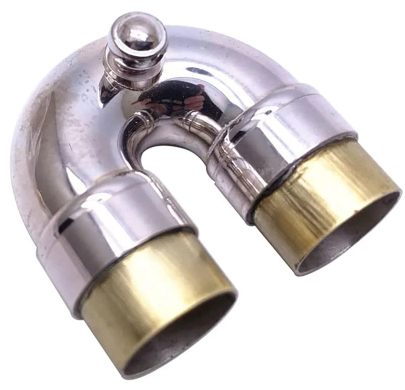 Jiayouy Trumpet 2nd Valve Tuning Silde Assembly for Brass Bb Trumpet Instrument Silver