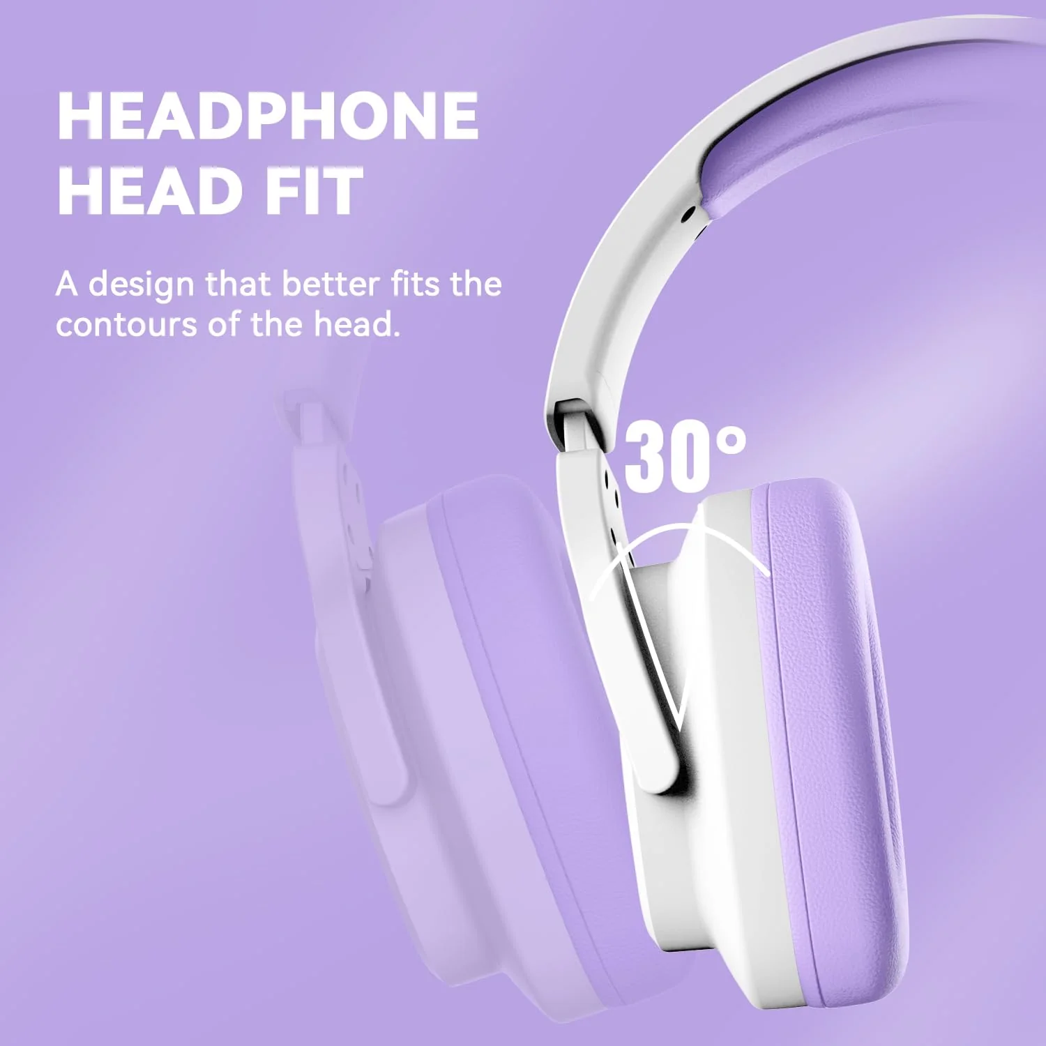 Jimonyer Gaming Headset for PC/PS4/PS5/Xbox One/Switch, Stereo Surround Sound Gaming Headphones with Noise Canceling Flexible Mic, Computer Headset with 3.5mm Jack & RGB Light (WhitePurple) WhitePurple - Image 5