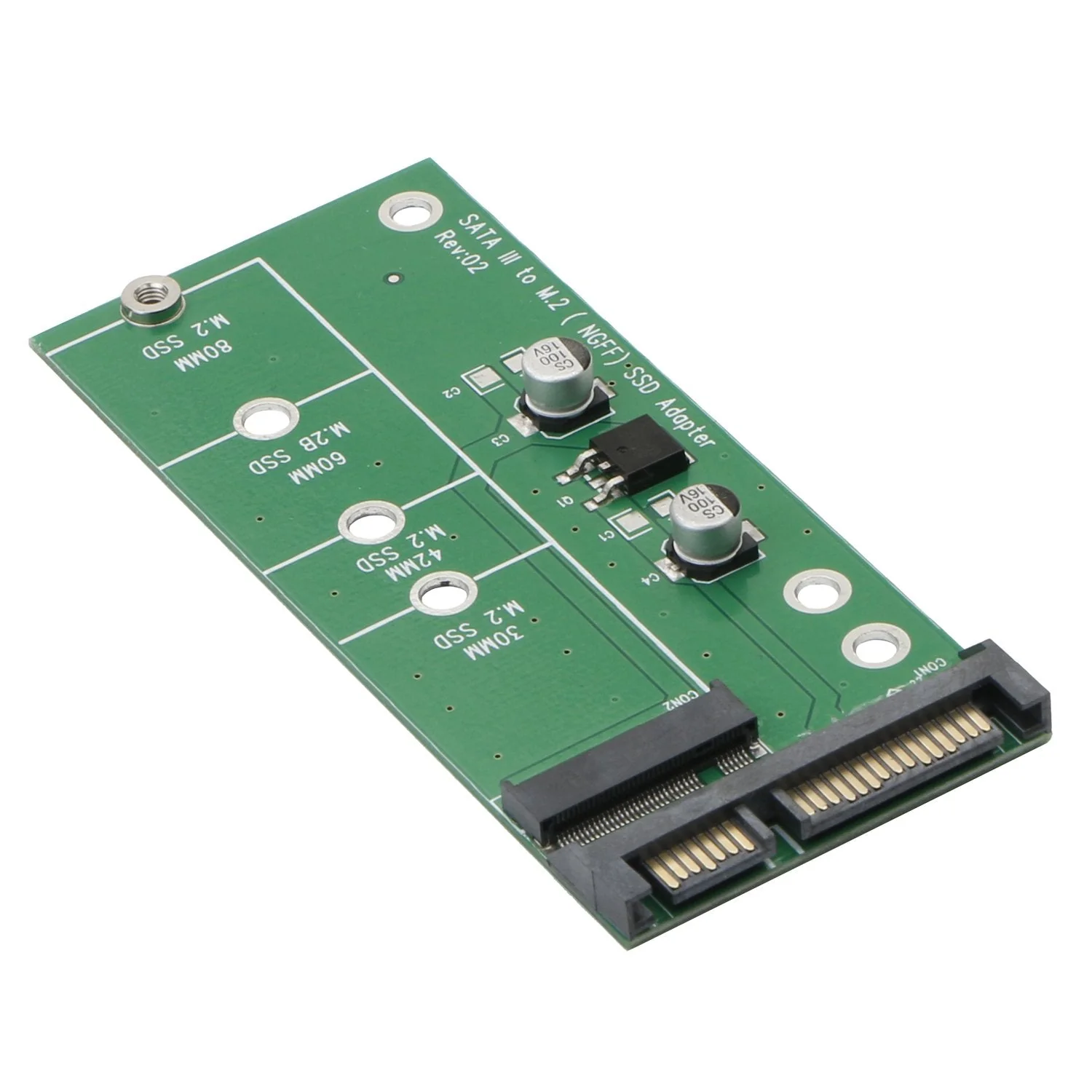 Jiuwu M.2 to Sata Adapter Ngff to Sata Adapter Card（Not for M.2 Nvme） Ngff M2 to 2.5 Inch Sata Iii Drivers B Key B & M Key Ssd Converter forDOS, Windows 95, 98, XP, 2000, Vista Green - Image 4