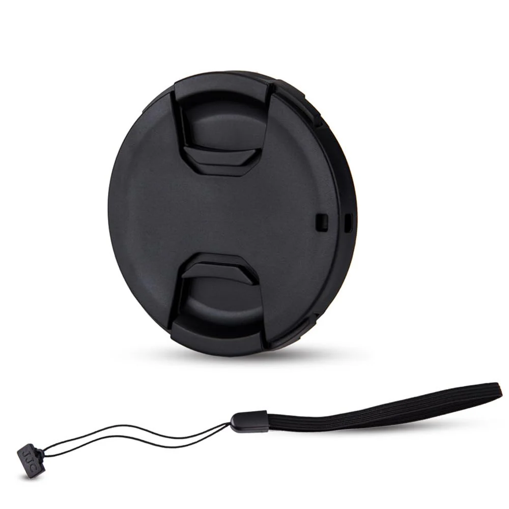 JJC 58mm Front Lens Cap Cover + Elastic Anti-Loss Cap Keeper Leash for Canon EF-S 18-55mm f/3.5-5.6 IS STM, Fujifilm XF 18-55mm f/2.8-4 R LM OIS, XC 16-50mm f3.5-5.6 OIS Lens & More 58mm Thread Lenses