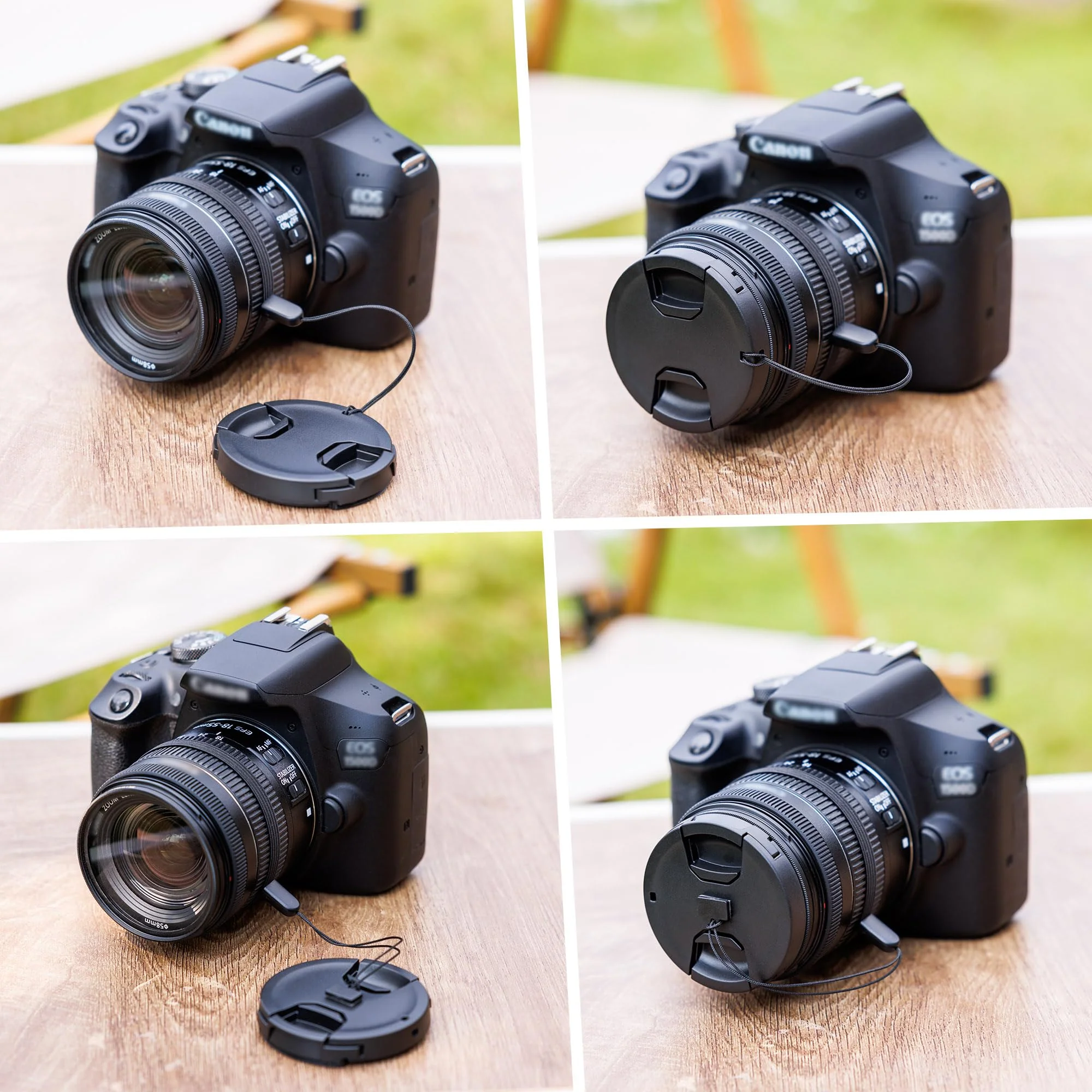 JJC 58mm Front Lens Cap Cover + Elastic Anti-Loss Cap Keeper Leash for Canon EF-S 18-55mm f/3.5-5.6 IS STM, Fujifilm XF 18-55mm f/2.8-4 R LM OIS, XC 16-50mm f3.5-5.6 OIS Lens & More 58mm Thread Lenses - Image 6