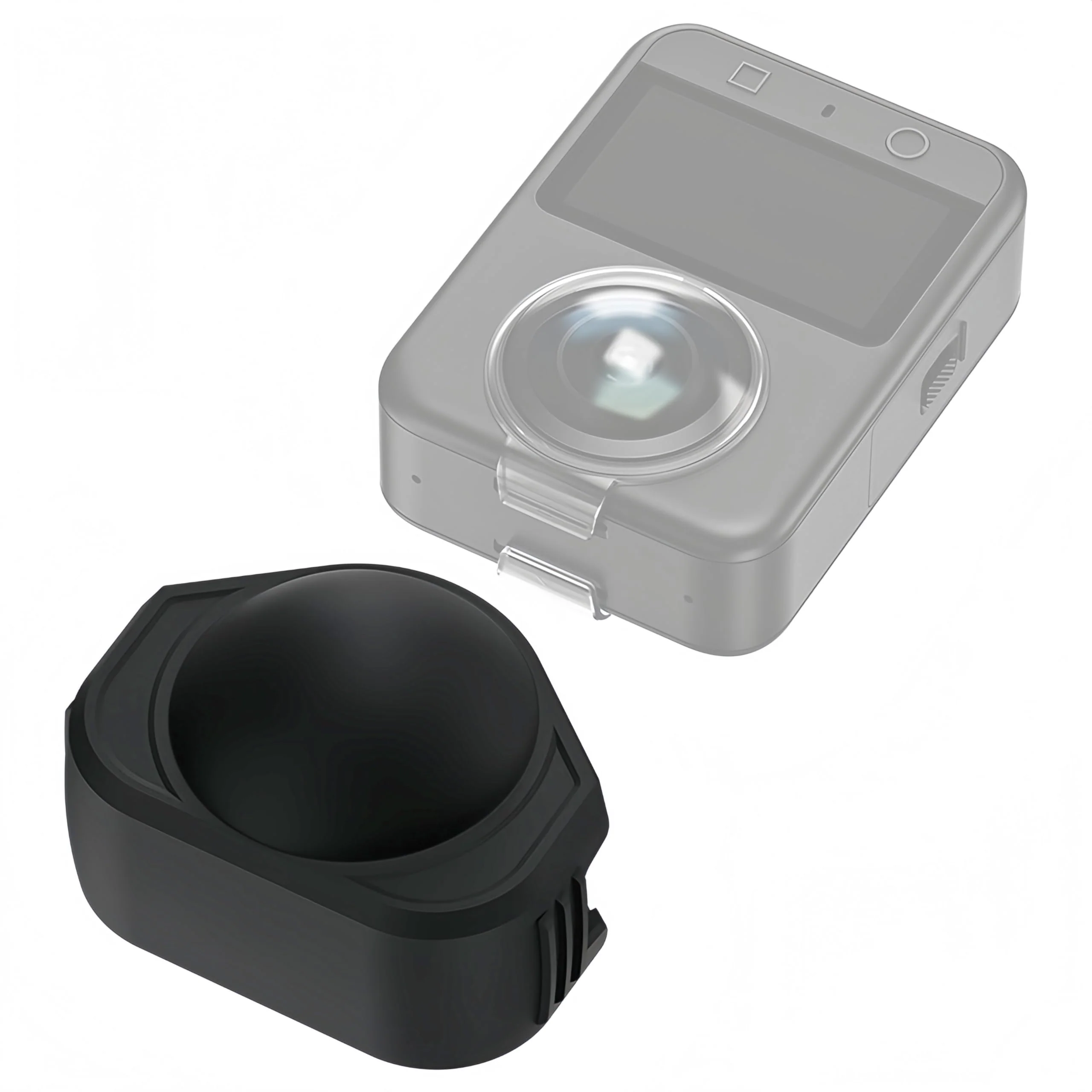 JJC Lens Cover for DJI Osmo 360, Silicone Cover Compatible with Osmo360 LensProtector, Protective Rubber Cap Protect Front & Rear Lens from Crack Bumps Dust Scratch When Not Using Large-Compatible with Lens Guard