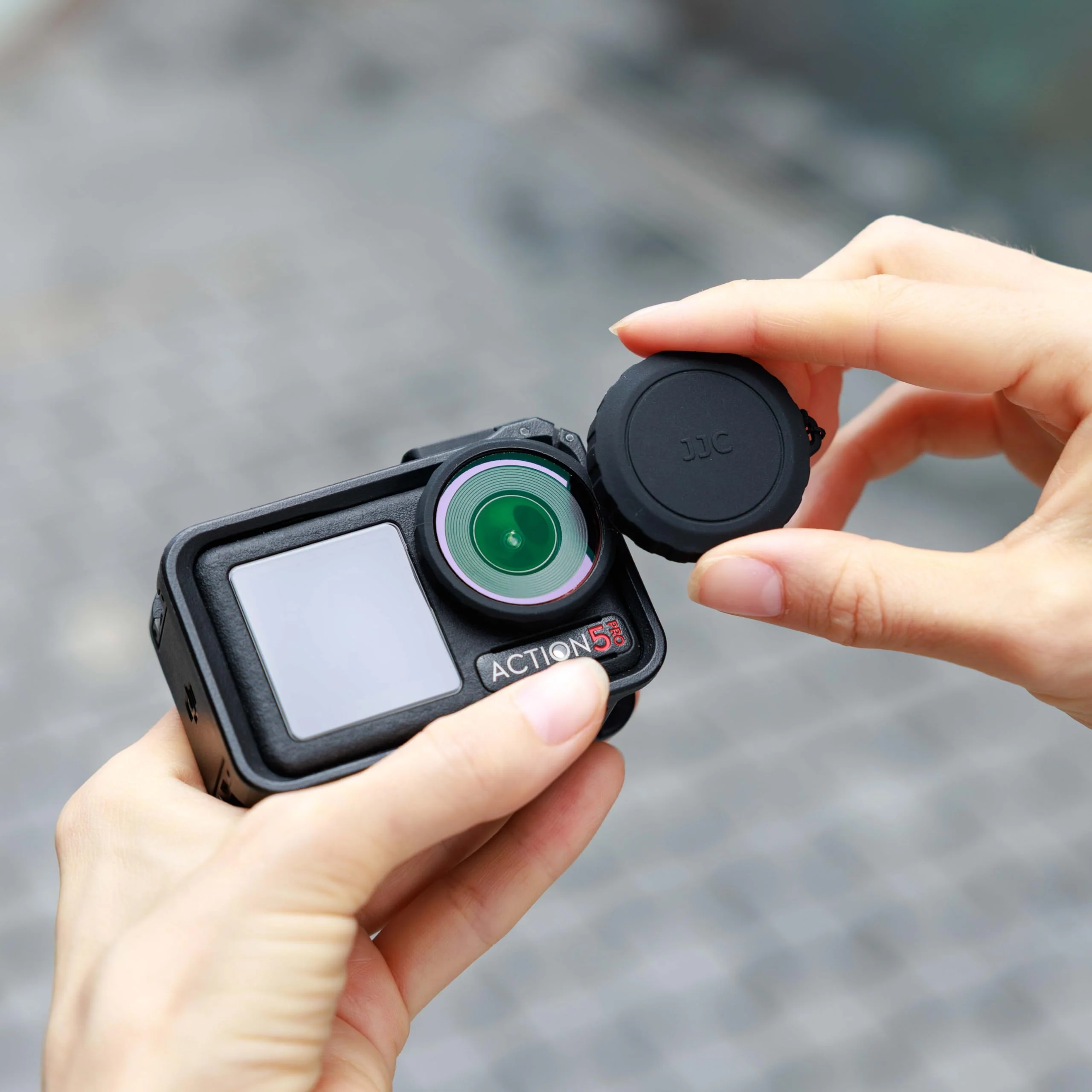 JJC Screw On UV Filter for DJI Osmo Action 5 Pro 4 Only,with Rubber Lens Cap,Replace OEM Osmo Action 5 Pro Glass Lens Cover,Multi Coated HD Optical Glass,Absorb Ultraviolet Light & Reduce Bluish Cast Ultraviolet Filter - Image 2