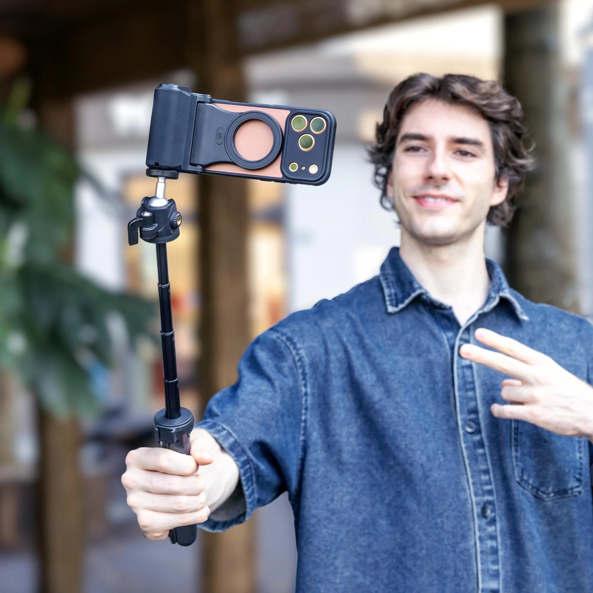 JJC Upgraded Magnetic Phone Camera Grip with Remote, Cell Phone Camera Grip Handle Compatible with MagSafe iPhone Android Phones, with 1/4" Tripod Screw for Vlogging Video Recording Selfie - Image 8