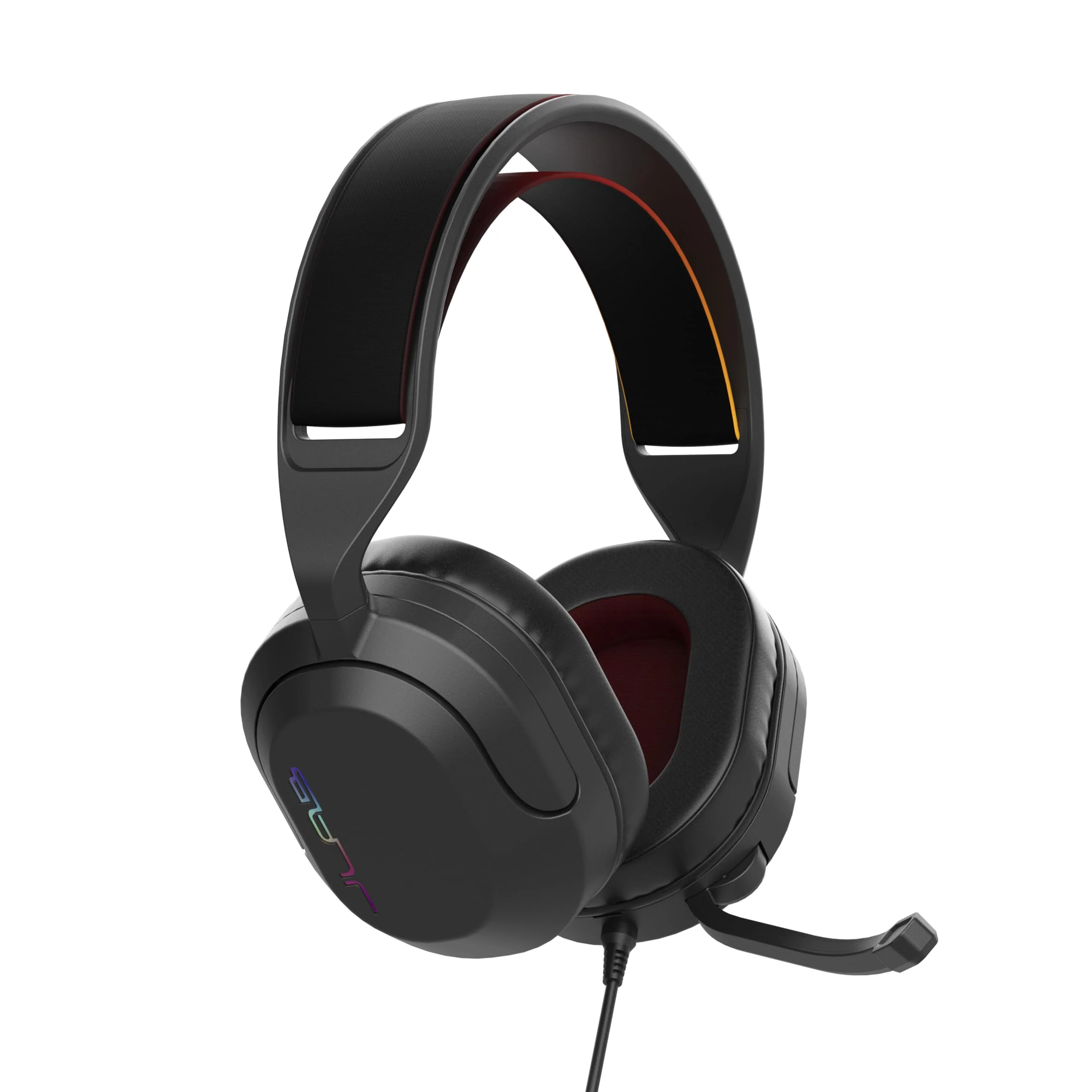 JLab Nightfall Gaming Headset with Near-Field Directional Flip-to-Mute Rotating Boom Mic, 50mm Drivers and Sound Isolating Inner Shelf, Wired 3.5mm for PC, PS5, PS4, Xbox Series X/S, Xbox one, Switch