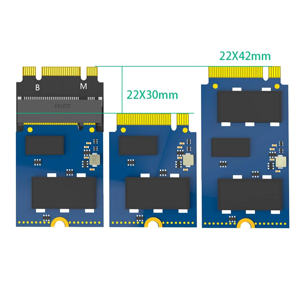 JMT M.2 NVME M-Key B+M 2230 to 2242 SATA-Bus SSD Extension Adapter Card Compatible with ThinkPad X270 X280 T470 T480 L480 T580 Serials (2230 to 2242) - Image 5