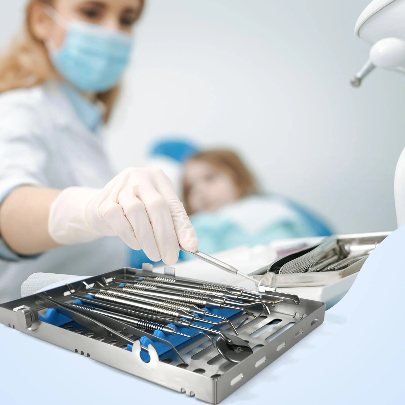 JMU Dental Autoclave Sterilization Cassettes for 10 Instruments, Detachable Instrument Cassette Rack, Blue 1 - Image 7
