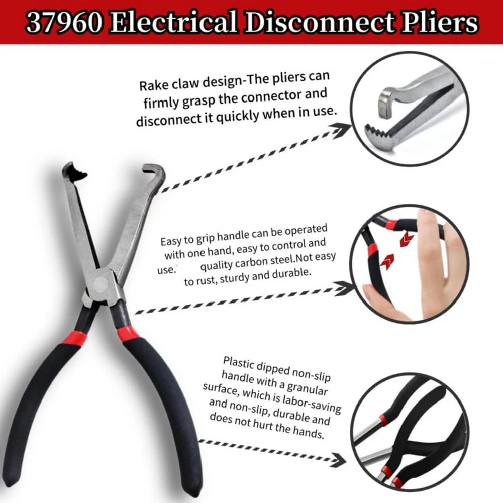 JNJOOD Electric Cutting Pliers for Car Fuel Line and Petrol Hose Clamps for Lug Style Plugs - Image 5