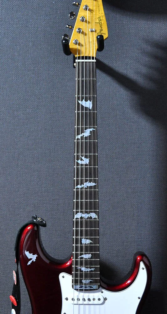 Jockomo BAT Bat/White Pearl Guitar Inlay Sticker White pearl - Image 5