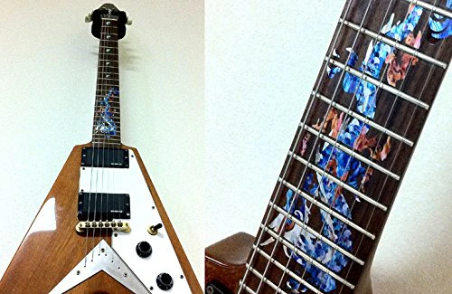 Jockomo Dragon Fret Abalone Blue Guitar Inlay Sticker - Image 3