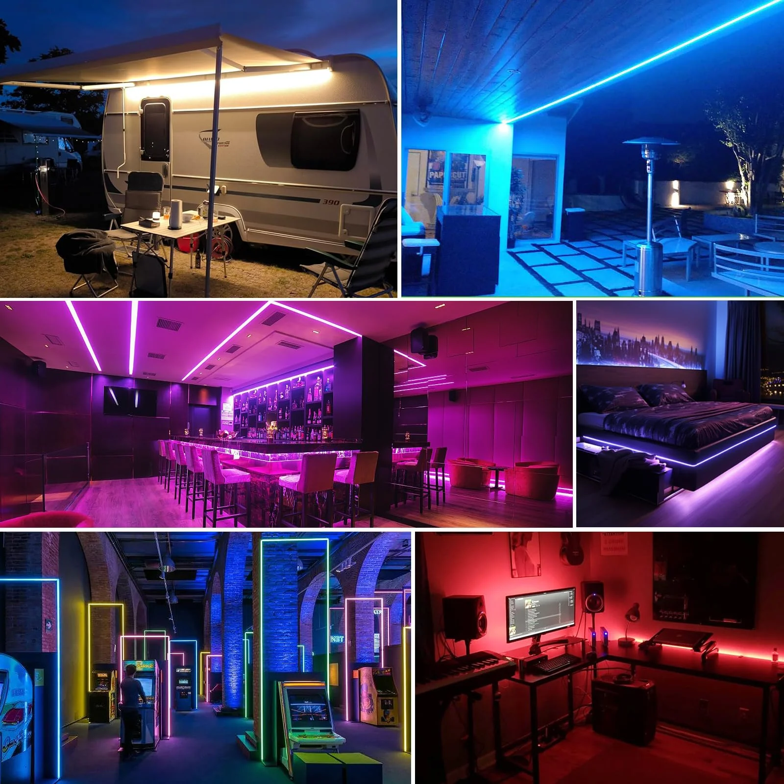JOYLIT 24V RGBW COB LED Strip Lights 16.4FT/5M RGB + 6000K Cool White Dual Mode, Flexible 784 LEDs/M High Density Dotless Tape Light for Indoor, Bedroom, Kitchen, Home Theater Lighting (Light Only) RGB+6000K - Image 9