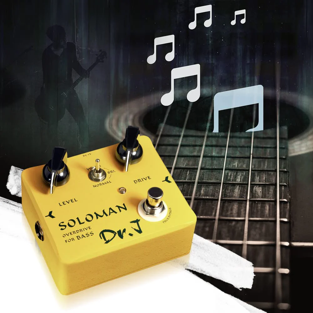 JOYO Bass Overdrive Pedal Effects from Rock to Metal Specially Design for Bassist High-end Edition Dr.J Series (D52) Bass Yellow - Image 5