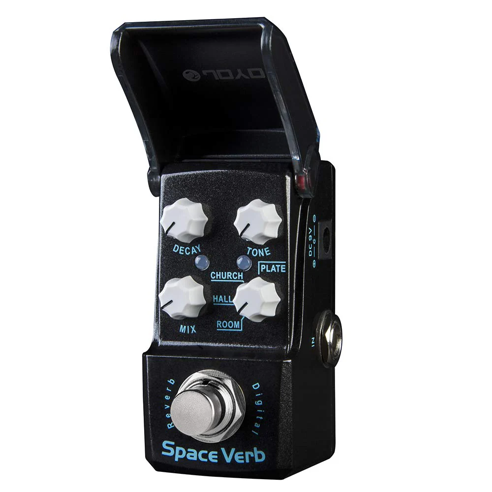 JOYO Digital Reverb Mini Pedal 4 Modes Reverb Pedal for Guitar Effect - True Bypass (Space Verb JF-317) black reverb