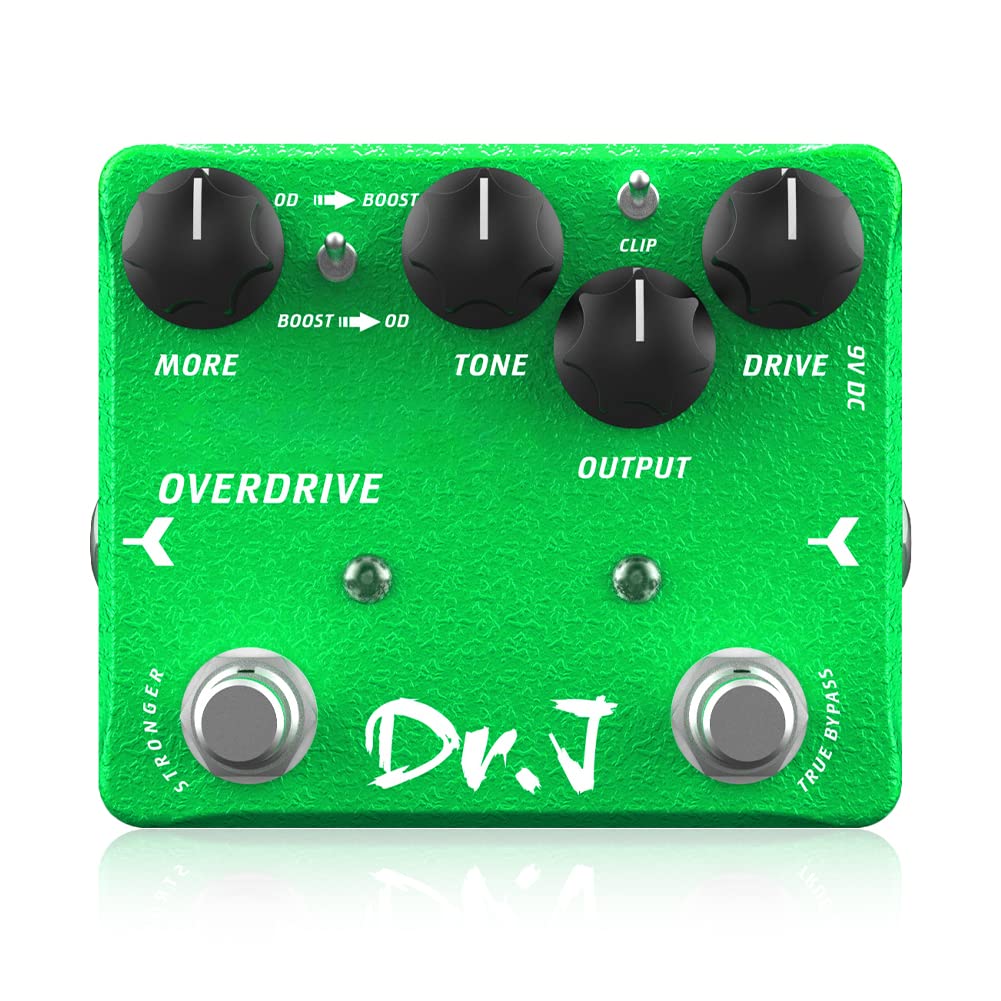 JOYO Overdrive Guitar Pedal Creamy Overdrive with Beautiful Warm Character Tones for Electric Guitar Effects High-end Edition Dr.J Series (D60) Grass Green