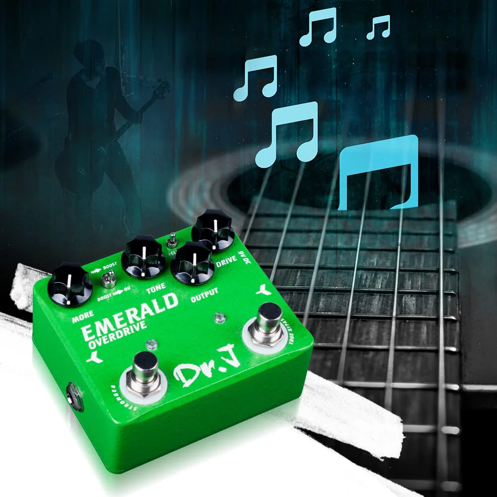 JOYO Overdrive Guitar Pedal Creamy Overdrive with Beautiful Warm Character Tones for Electric Guitar Effects High-end Edition Dr.J Series (D60) Grass Green - Image 5