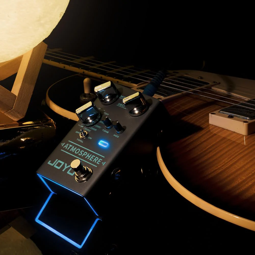 JOYO Reverb Pedal 9 Digital Reverb Types with Modulation and Trail Function for Electric Guitar Effect (Atmosphere R-14) Reverb,Modulation Blue Gray - Image 7