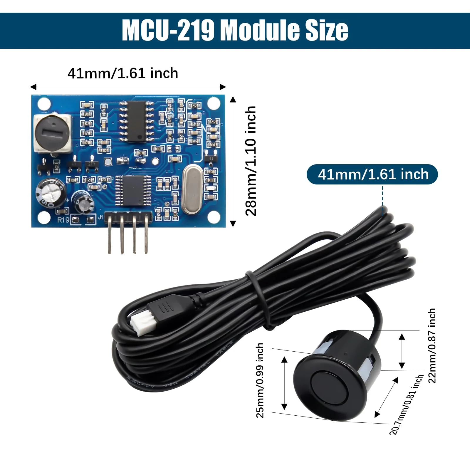 JSN-SR04T Ultrasonic Distance Transducer Sensor Module Binghe JSN-SR04T Integration Ultrasonic Distance Transducer Sensor Module JSN-SR04T Distance Measuring Module Waterproof 5V Compatible with - Image 7