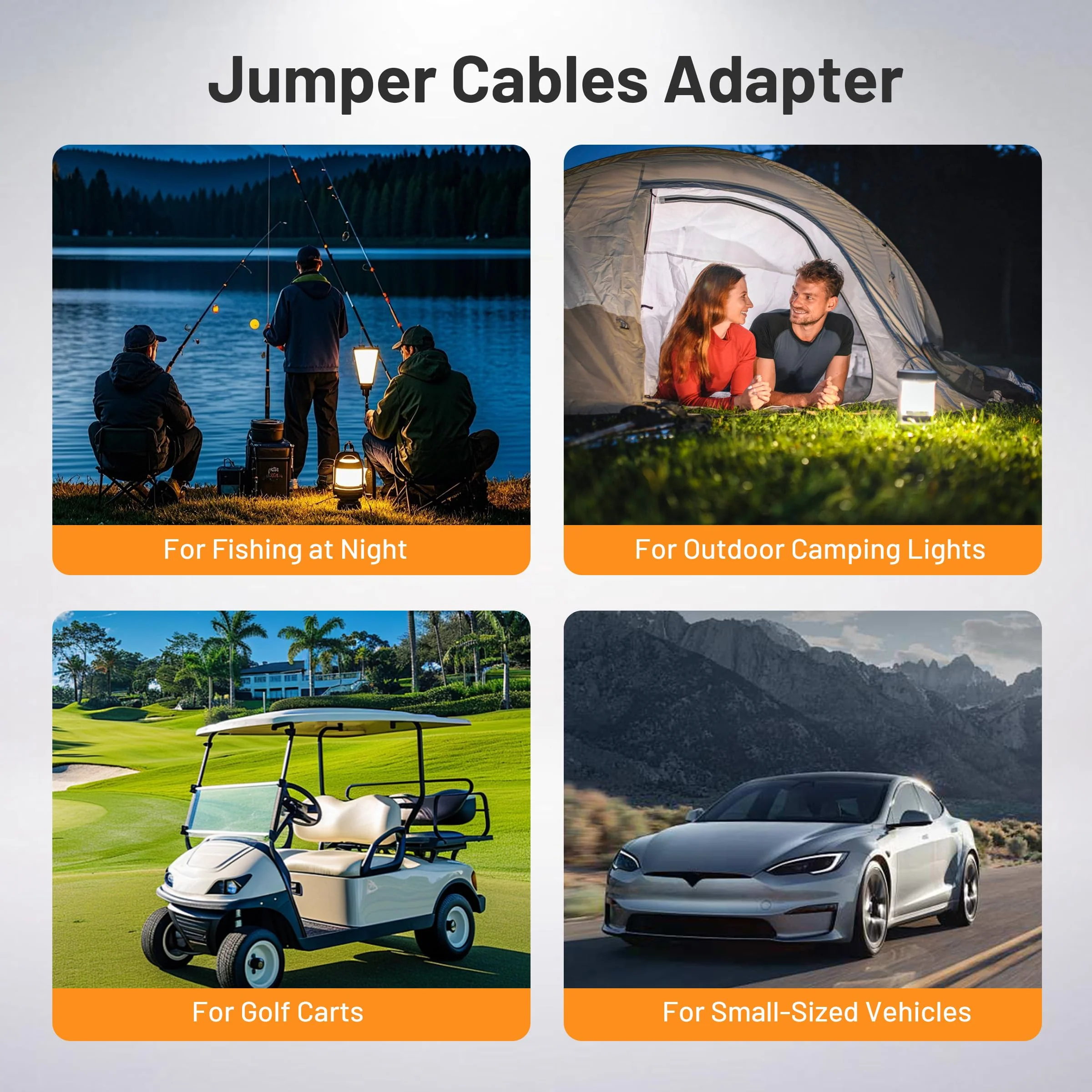 Jumper Cables Adapter for Milwaukee M12 12V Battery, 2FT 8AWG Portable Car Jump Starter Booster Cables, Automotive Emergency Power Tool for Car Truck SUV Jump Starting Using Tool (2FT 8AWG) - Image 9