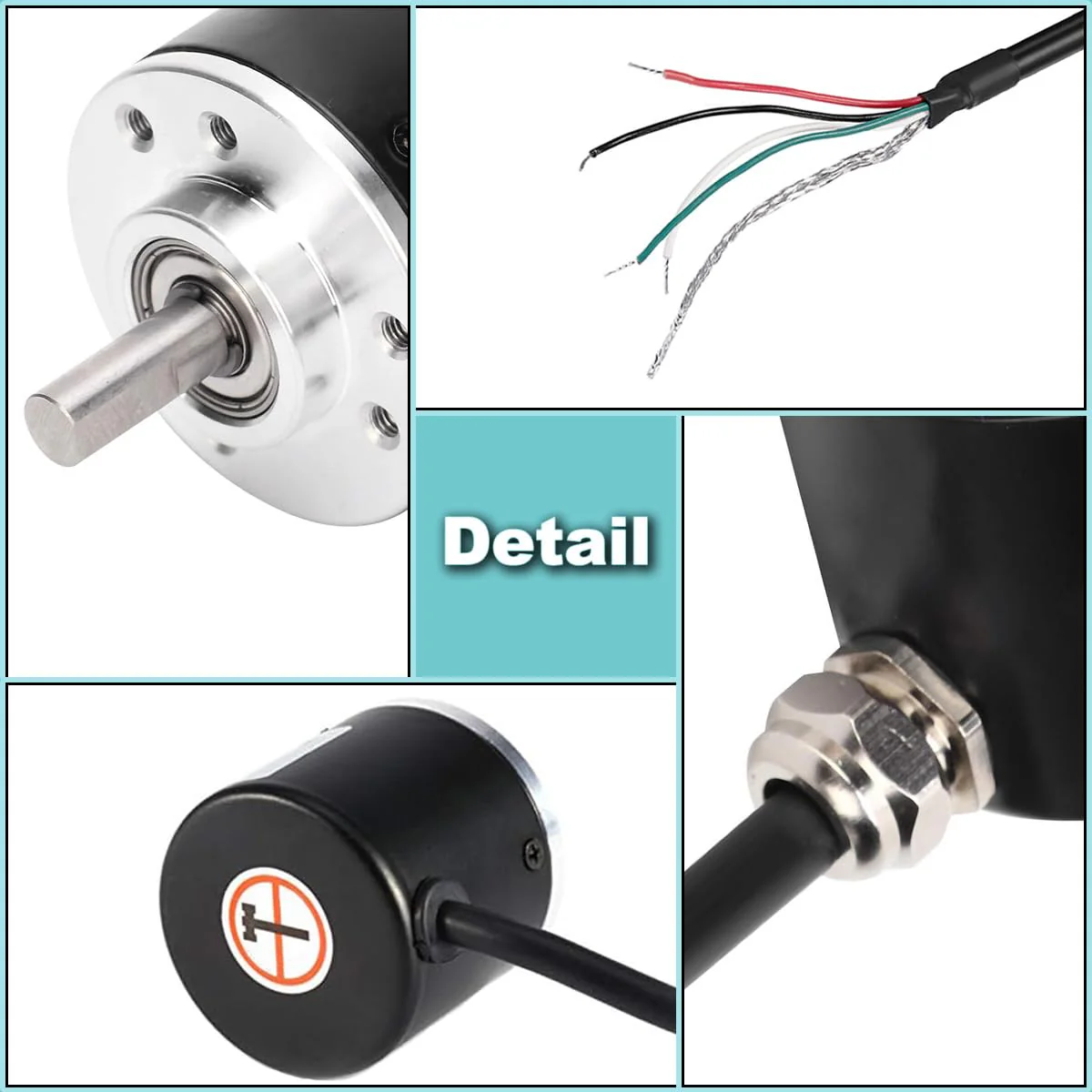 JYUDAUFU Incremental Rotary Encoder, DC 5-24V 600P/R AB 2 Phase Quadrature Optical Encoder, NPN Output with Program Test Accessories, for Radio, Button Module, Wheel Speed Sensor, Mouse Wheel - Image 3