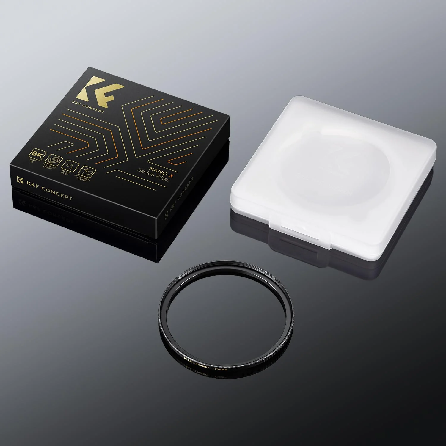 K&F Concept 77mm to 82mm Step-Up Lens Filter Adapter Ring CNC Machined Brass Filter Adapter Rings, for 77mm Lens Install 82mm Filter 77-82mm - Image 8