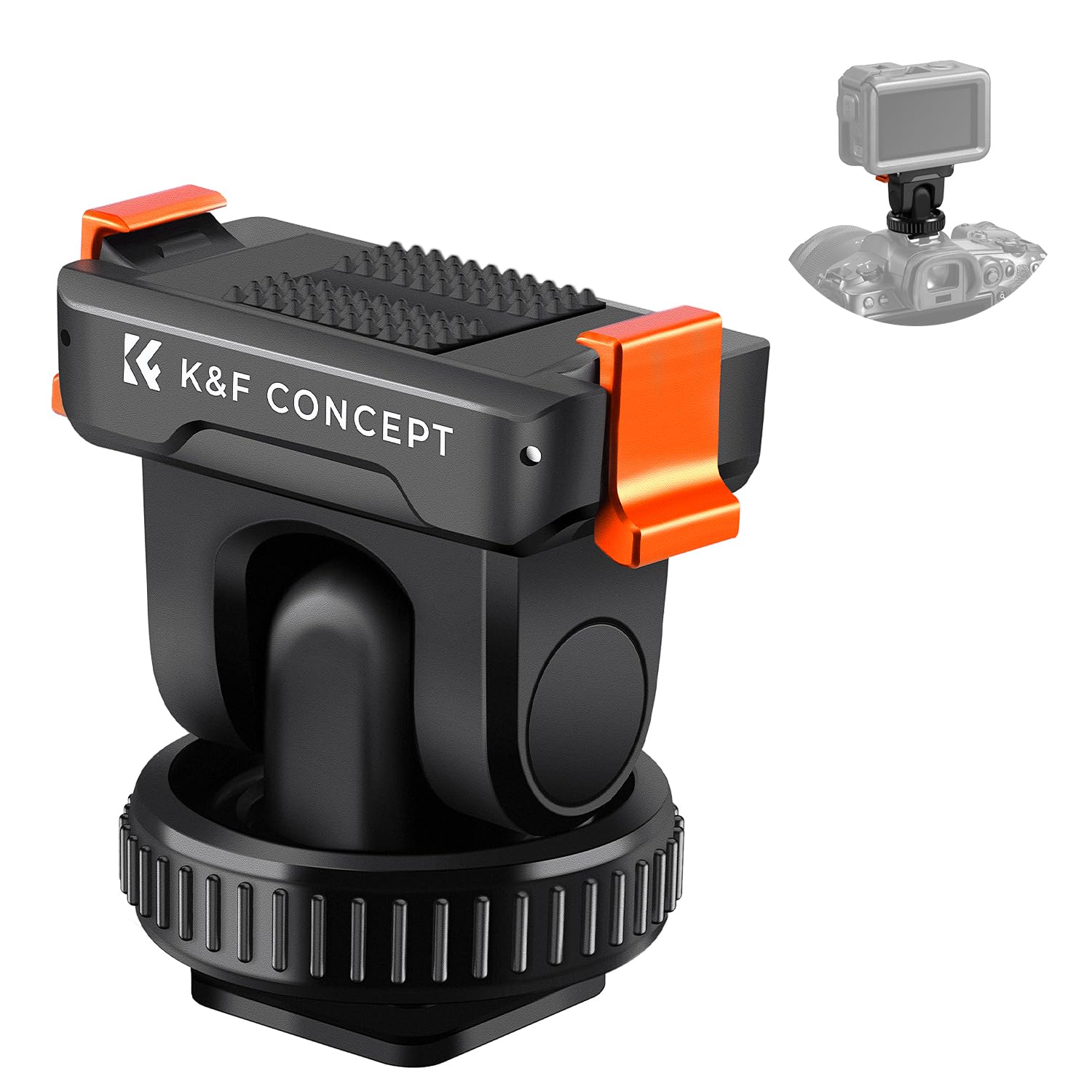 K&F CONCEPT Cold Shoe Action Camera Magnetic Quick Mount Holder, Tripod Mount for DJI Osmo Action 5 Pro Hot Shoe Camera Adapter with 1/4" Screw Hole for Osmo Action 3/4 DSLR Photography Accessories