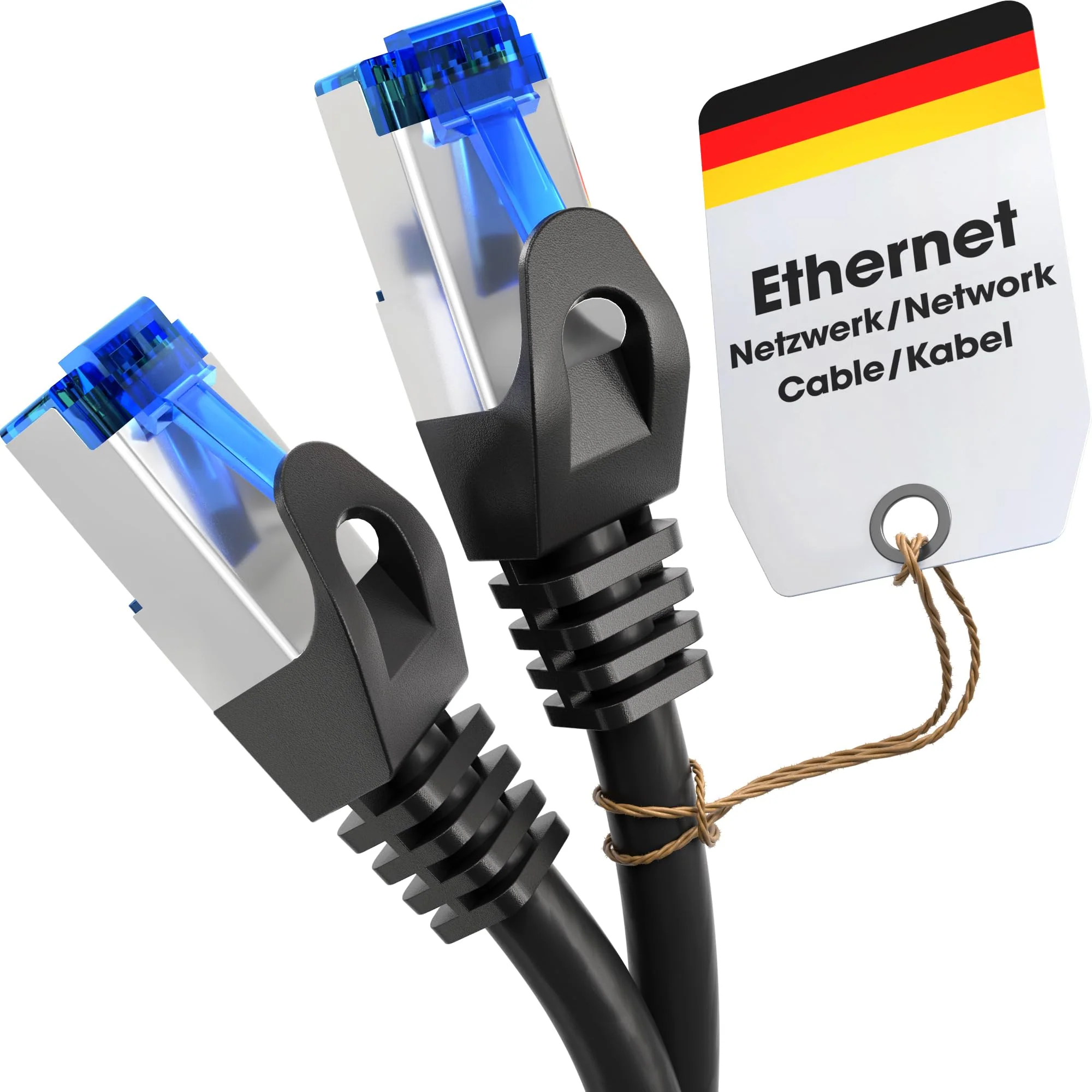 KabelDirekt – 10 m – Network Cable, Ethernet, LAN & Patch Cable (Transfers Maximum Fibre Optic speed and is Suitable for Gigabit Networks, Switches, Routers, Modems with RJ45 Input, silver). 1 Pack 10m