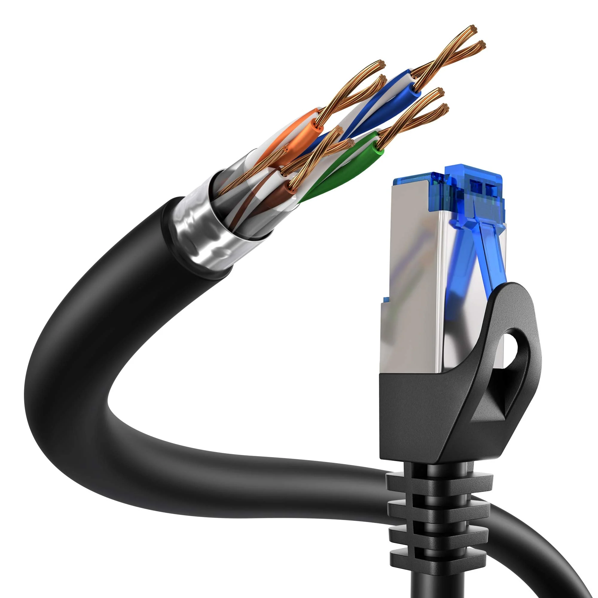 KabelDirekt – 10 m – Network Cable, Ethernet, LAN & Patch Cable (Transfers Maximum Fibre Optic speed and is Suitable for Gigabit Networks, Switches, Routers, Modems with RJ45 Input, silver). 1 Pack 10m - Image 3
