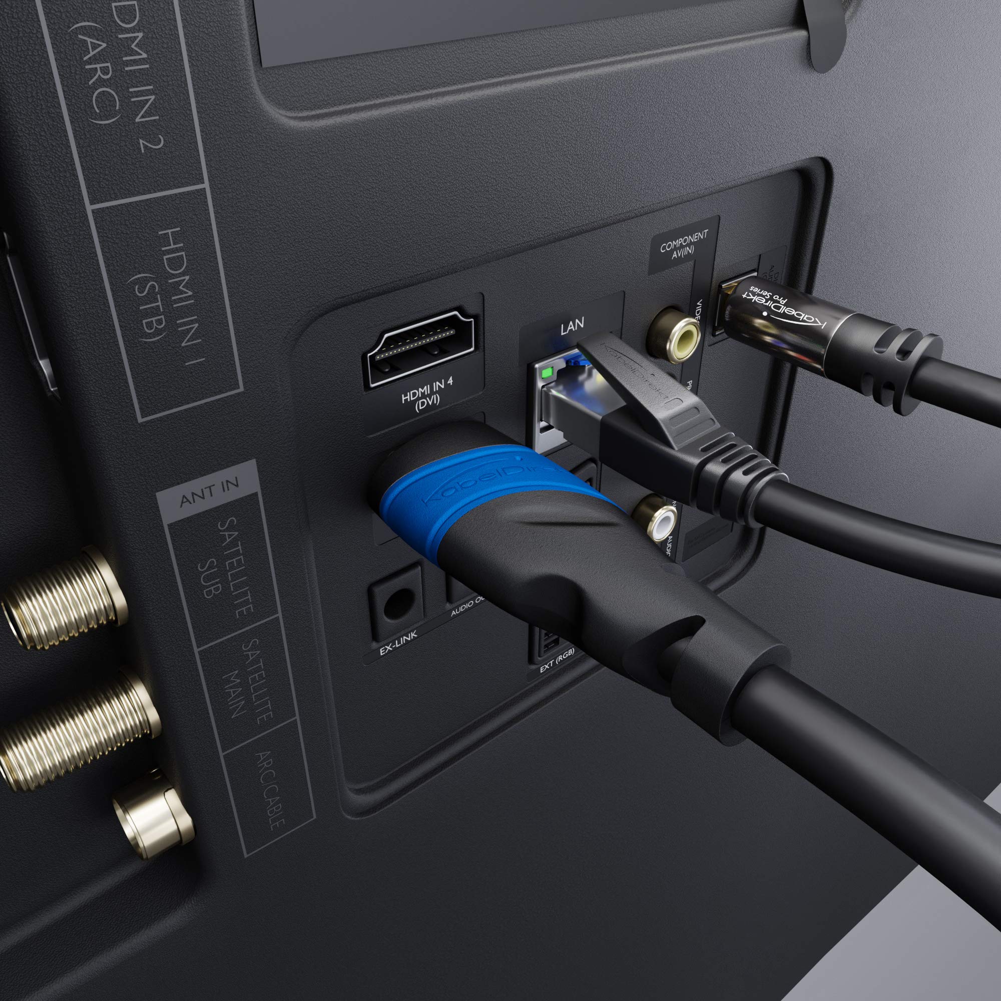 KabelDirekt – 8K / 4K HDMI Cable – 1.5ft & More HDMI Cables (0.5ft–75ft) – German-Engineered HDMI Cord – Supports 10K/8K@60Hz/4K@120Hz – HDMI Cable for HDTV, PC, PS5, Xbox, Switch 1.5 ft 1-Pack Black/Blue - Image 6